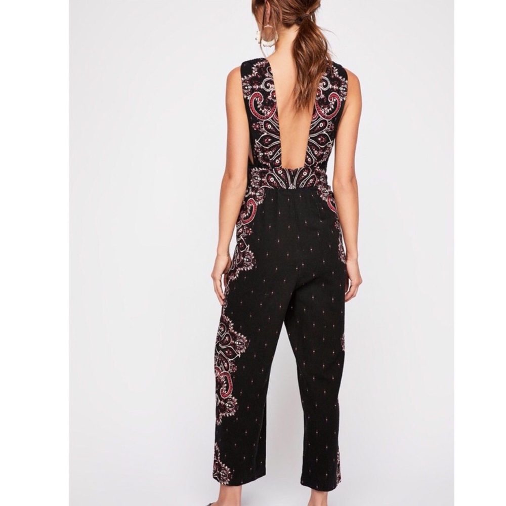 Free People Black Setting Sun Jumpsuit - Picture 2 of 7